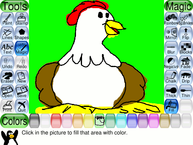 تحميل برنامج Tux Paint لتعليم الاطفال الرسم 2