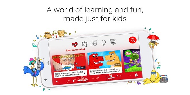 تطبيق YouTube Kids الموجة للأطفال